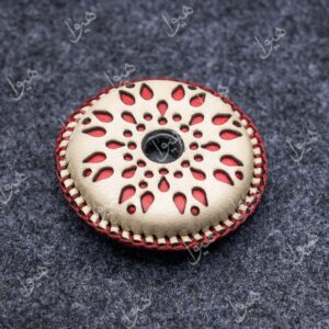 زیرپایه اشکی رنگ کرم/ قرمز