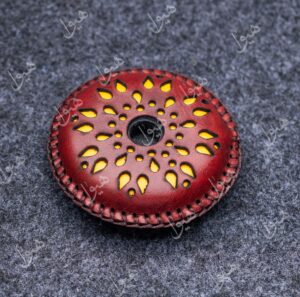 زیرپایه اشکی رنگ شرابی/زرد