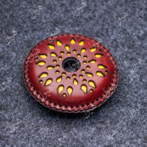 زیرپایه اشکی رنگ شرابی/زرد