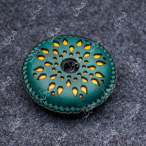 زیرپایه اشکی رنگ سبز کله غازی/ زرد