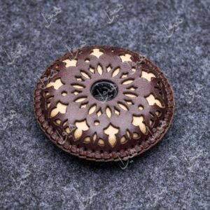 زیرپایه صراحی  رنگ قهوه ای تیره/ کرم